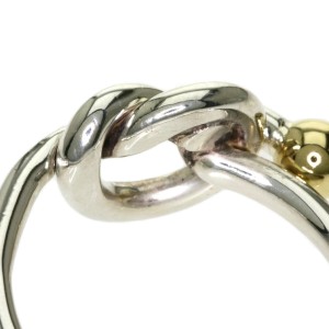 TIFFANY & Co 925 Silver 18k Yellow Gold Love knot Ring