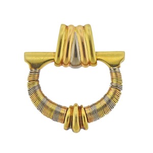 C de Cartier Tri Color Gold Pendant