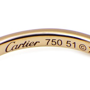 Cartier 18K Rose Gold Diamants Legers Heart 1P Diamond US 5.75 Ring LXWBJ-767