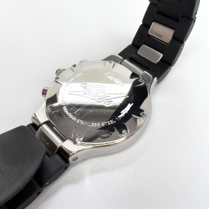 CARTIER CHRONOSCAPH  Chronograph Quartz Steel DIAMOND Watch
