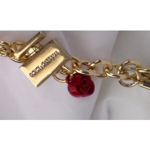 Dolce & Gabbana Gold-Tone Metal Charm Bracelet