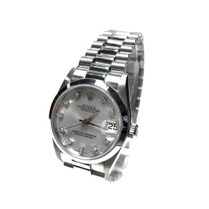 Rolex Datejust Platinum & Diamond 30mm Watch