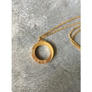 Cartier Yellow Gold & Diamond Circle of Love Necklace