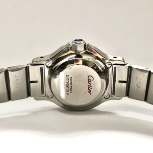 CARTIER SANTOS OCTAGON Automatic 25mm Steel Watch DIAMOND Bezel