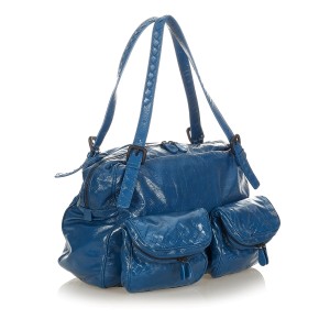 Bottega Veneta Intrecciato Patent Leather Shoulder Bag