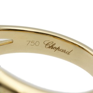 Chopard 18K Yellow Gold Happy Diamond Heart Ring Women 
