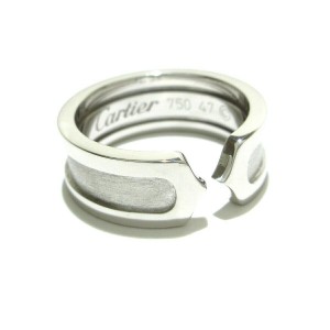 Cartier 18K White Gold C2 Ring LXJG-25