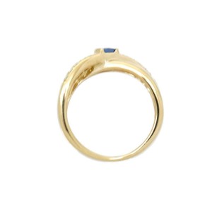 WAKO 18K yellow gold Sapphire Diamond Ring