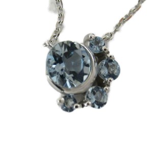 STAR JEWELRY 18K white gold Colored stone necklace RCB-52