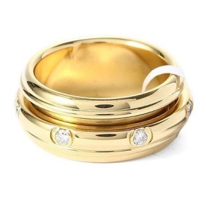 Piaget 18K Yellow Gold Diamond Ring Size 7 