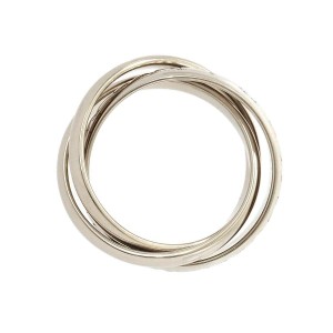 Cartier 18K White Gold Trinity Ring US