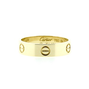 Cartier Love 18K Yellow Gold Band Ring Size 10.75