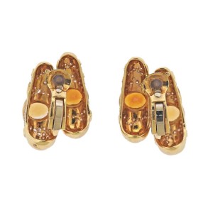 Marina B Huda Citrine Diamond Gold Earrings