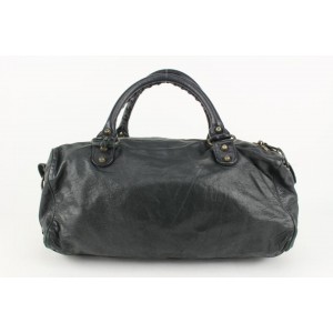 Balenciaga Black Leather Twiggy Shoulder Bag with Strap and Mirror 1026b45