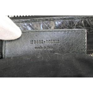 Balenciaga Black Leather Giant City 2way Bag with Strap 382bal527