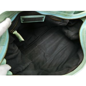 Balenciaga City 2way 234793 Mint Green Leather Shoulder Bag, Balenciaga