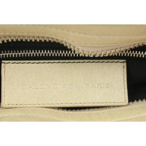 Balenciaga Cream Agneau Leather Giant 21 Silver Hardware City Bag 1BAL1020