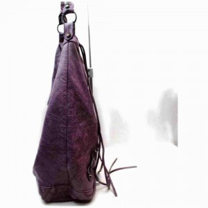 Balenciaga Purple The Day Leather Hobo Bag 867054
