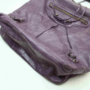 Balenciaga Purple The Day Leather Hobo Bag 867054