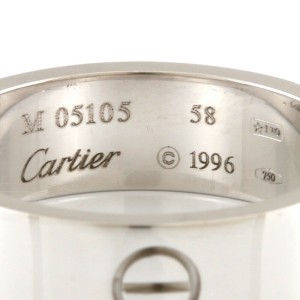 CARTIER 18K white Gold Ring US (8.25) LXKG-199