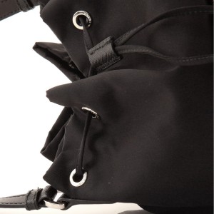Prada Drawstring Bucket Bag Embellished Tessuto Small