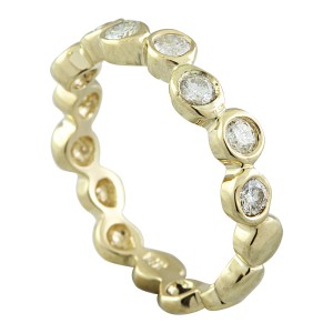 0.55 Carat 14K Yellow Gold Diamond Ring