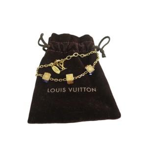 Louis Vuitton Brass & Rhinestone Bracelet