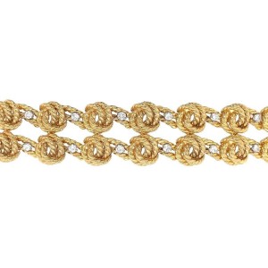 18 Karat Yellow Gold and Diamond Bracelet