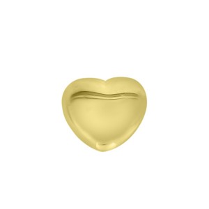 14k Yellow Gold Heart Single Earring