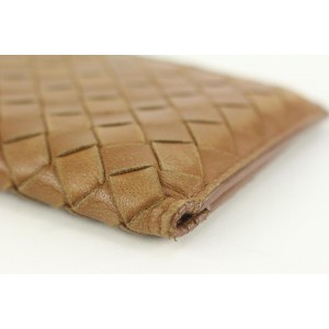 Bottega Veneta Brown Intrecciato Weave Leather card Holder Wallet 128bv45