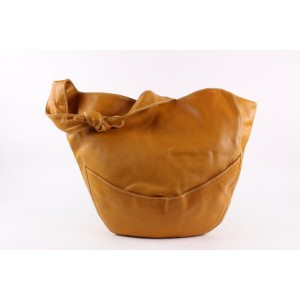Bottega Veneta Brown Leather Knot Hobo Bag 19bot1221