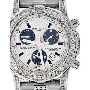 Breitling Colt Stainless Steel Band Watch Customized Diamond Bezel