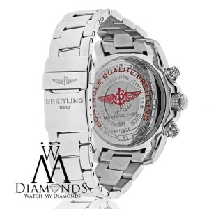 Breitling Super Avenger II A1337111/G779 Stainless Steel Watch Custom Diamond Bezel