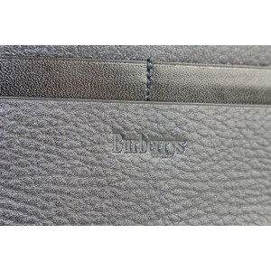 Burberrys Black Leather Nova Check Flap Wallet 679bur318