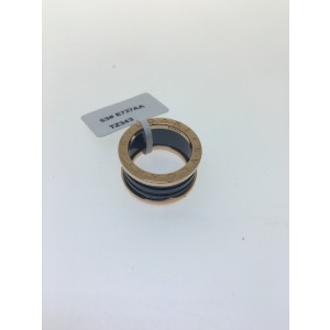 Bulgari B. Zero 1 18K Rose Gold and Black Ceramic 4 Band AN855563 Ring