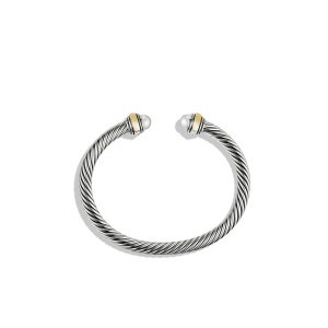 David Yurman Cable Classic Bracelet with Pearl and 14K Gold, 5mm