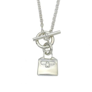 HERMES Silver Kelly Necklace
