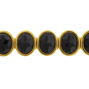 Faceted Onyx Gold Bracelet