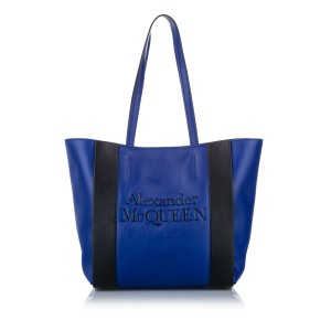 Alexander McQueen Logo Leather Tote Bag