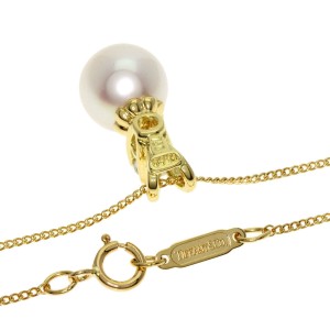 Tiffany & Co 18K Yellow Gold Pearl Diamond Necklace QJLXG-2525