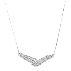Sterling Silver and Diamond Necklace 