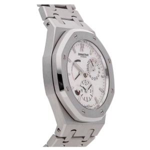 Audemars Piguet 26120ST.OO.1220ST.01 39MM Stainless Steel Royal Oak Dual Time White Dial Naked