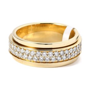 18K Yellow Gold Diamond Ring Size 6