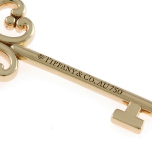 TIFFANY & Co 18K Pink Gold Heart Key Necklace 
