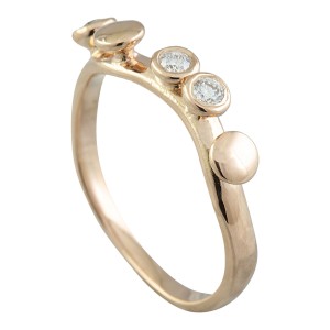 0.15 Carat 14K Rose Gold Diamond Ring