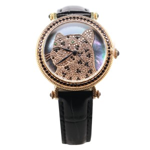 Judith Ripka Stainless Steel & Gemstone Leopard Watch
