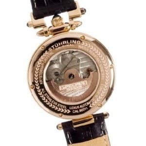 Stuhrling Emperor 12733452 Gold-Tone Stainless Steel & Leather 41mm Watch