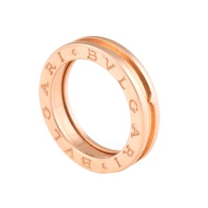 Bulgari B.zero1 18K Rose Gold Band Ring Size 6.5
