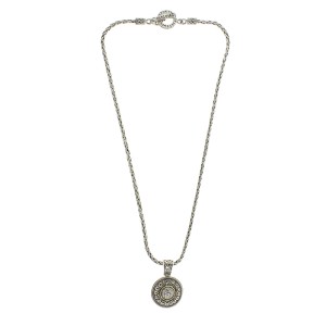 Effy Balissima Two Tone Diamond Disc Pendant Necklace 