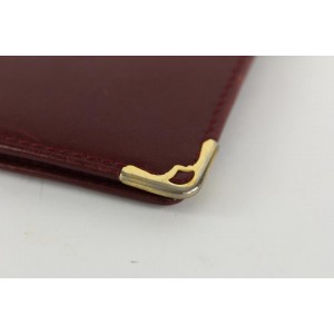 Cartier Men's Bordeaux Leather Bifold Wallet 10ct1230
